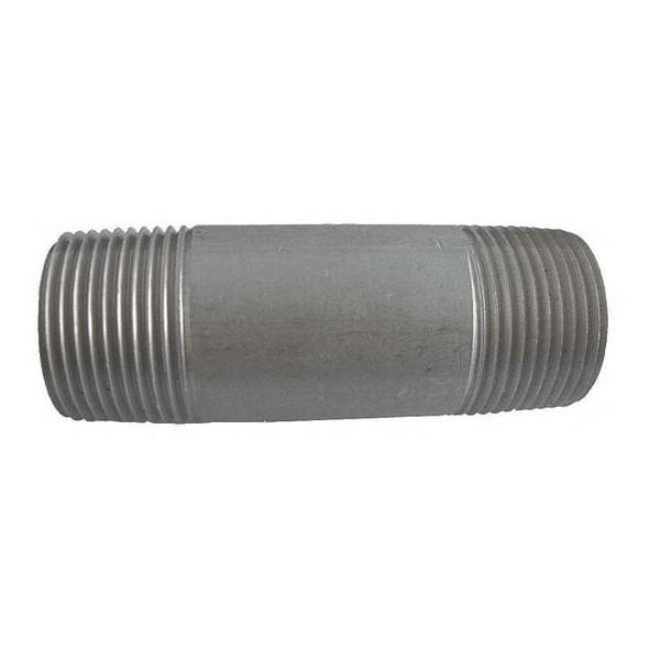 1/2" MNPT x 4" TBE Stainless Steel Pipe Nipple Sch 80, Standards: ASTM A 312