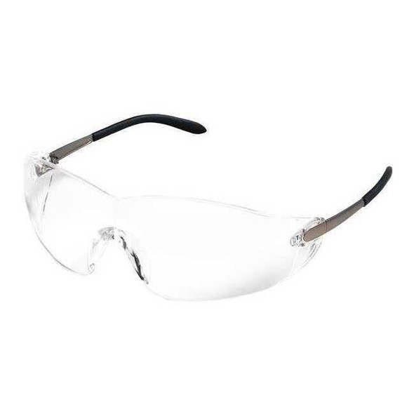 Winger, Safety Glasses, Anti-Scratch, Clear Lens, Silver Frame, Frameless