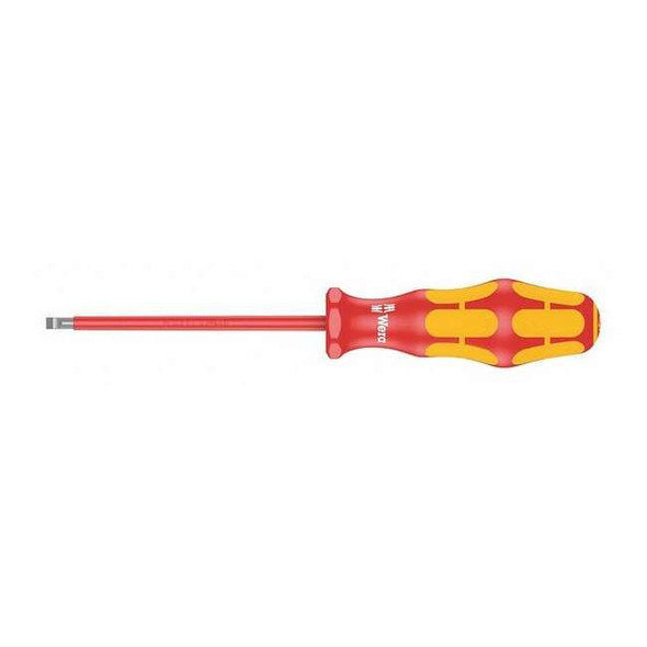 Wera Insulated Slotted Screwdriver 1/8 in Round 05006105001