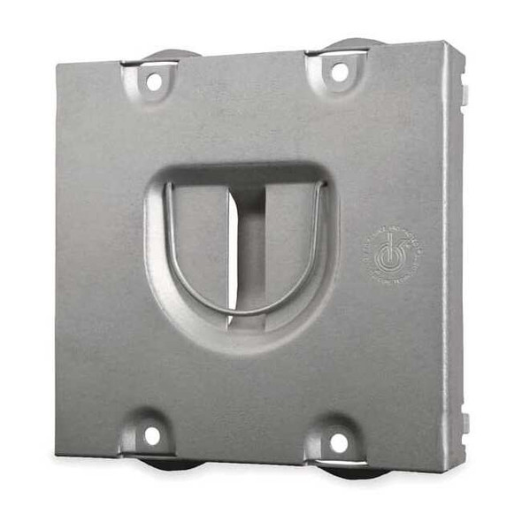 Box Cover, Square Box Type, 2 Gang, Galvanized Steel, Raised Cover Type