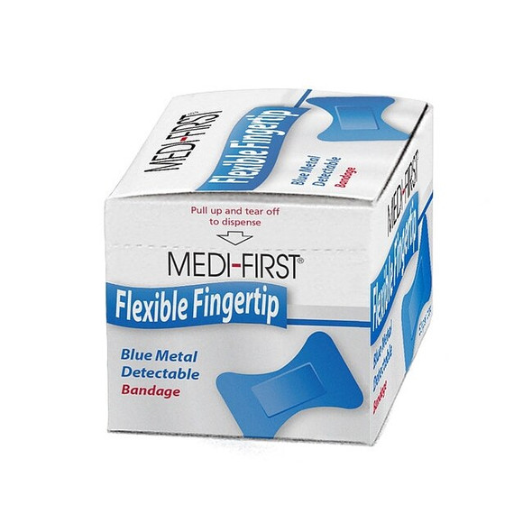 Medi-First Metal Detectable Bandages, Blue, PK50 66050