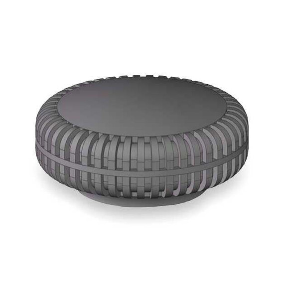 Knurled Knob, 1/4-20 Thread Size, 5/8"L, Zinc Plated