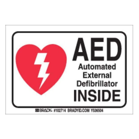 Brady Safety Label,3-1/2 In. H,5 In. W, 102714 102714