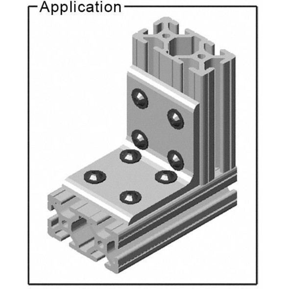 Faztek Corner Bracket, Inside, Aluminum, Type 15 15CB4805