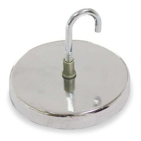 Manufacturer Varies Round Base Hook Magnet,Max Pull 20 Lb 6YA67
