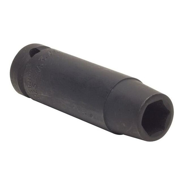 WESTWARD 1/2 in Drive Impact Socket Deep Socket, Black Oxide, Steel,5/8 in
