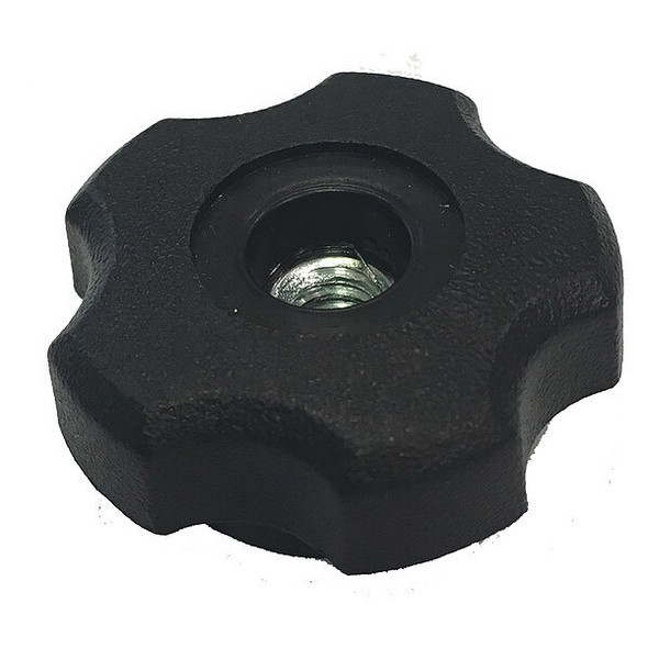 Innovative Components Fluted Knob, 1/4-20 Thread Size, 1/2"L, Thru Tap, Steel GN4C----F2---21