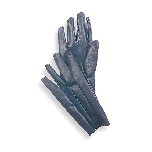 Coated Gloves, Nitrile, Smooth, Full, 1 Abrasion Level, Black, XL (10) 1 PR