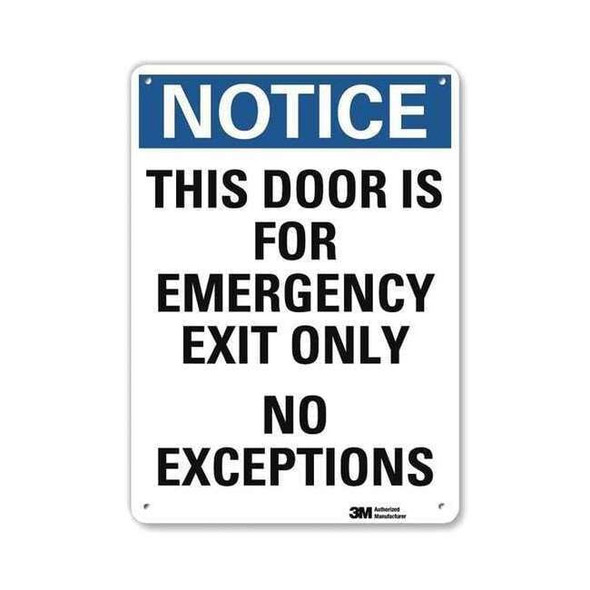 Lyle Exit Sign, Recycled Aluminum, 7" W, 10" H, White U5-1551-NA_7x10