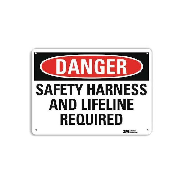 Lyle Plastic Danger Sign,4 Holes,10"x7", U3-1971-NP_10X7 U3-1971-NP_10X7