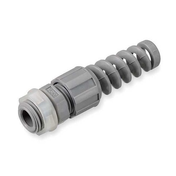 Liquid Tight Connector, 1/2in, Spiral, Gray