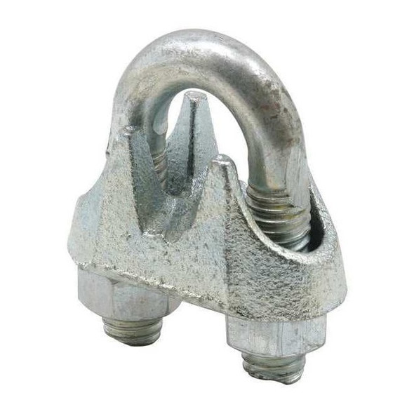 Cable Clamp, Steel, 5/16 in Bundle Dia., Gray, 5/16 in L, 1 PR
