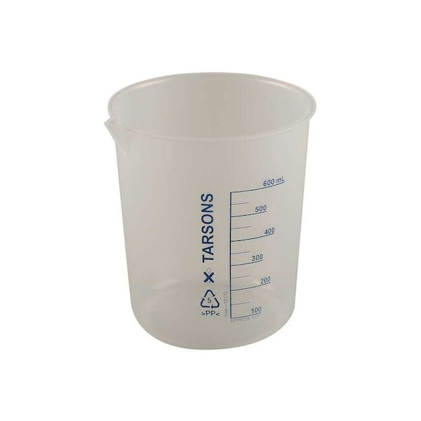 Manufacturer Varies Beaker, 600mL, Polypropylene, PK4 6FAE6