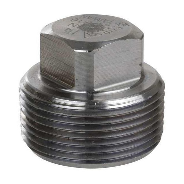 Square Head Plug, 3/4 in, 316 Stainless Steel, Male NPT, Class 3000