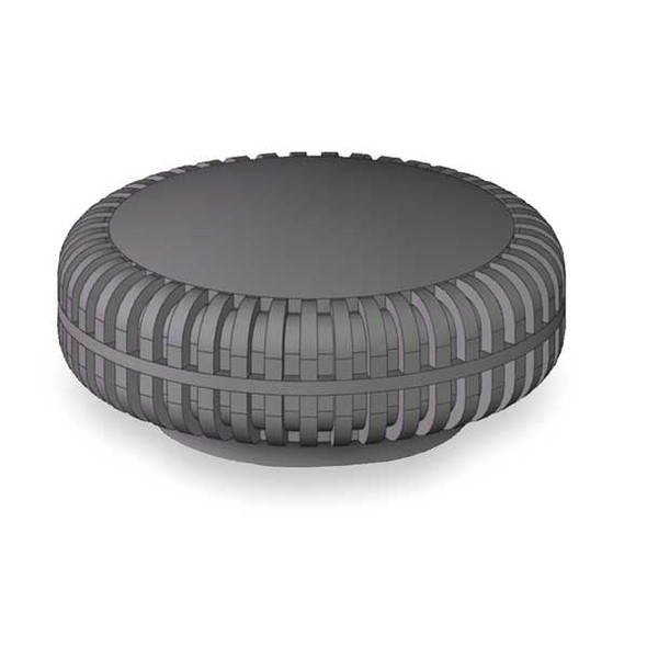 Knurled Knob, 10-32 Thread Size, 5/8"L, Zinc Plated