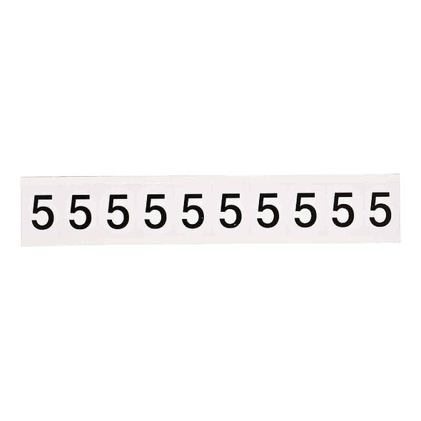 Brady NumberLabel,Vinyl,1-1/2inH,1inW,PK10 9713-5
