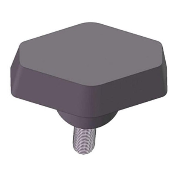 T Knob with Screw, 10-24 Thread Size, 0.50"L, Steel