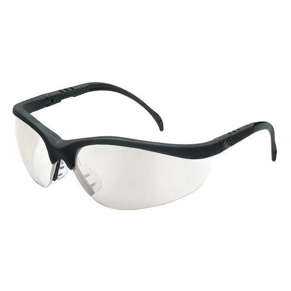 Nome, Safety Glasses, Anti-Scratch, Gray Mirror Lens, Black Frame, Half-Frame