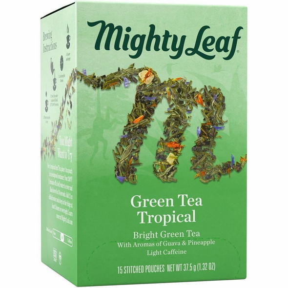 Mighty Leaf Coffee/Tea Refreshing Teas Pouch - 1.3 oz - Kosher - 15 / Box