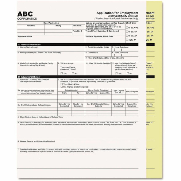 ICONEX Carbonless Paper - Letter - 8 1/2" x 11" - White/Canary - 2500 / Carton