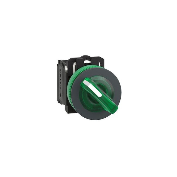 Schneider Electric SelectorSwitch,Illum,2Pos,30mm,Green XB5FK123B5