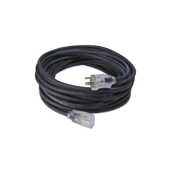 RoyalFlex UL Extension Cord, 100 ft, 1 Outlet, Black Pack of 4