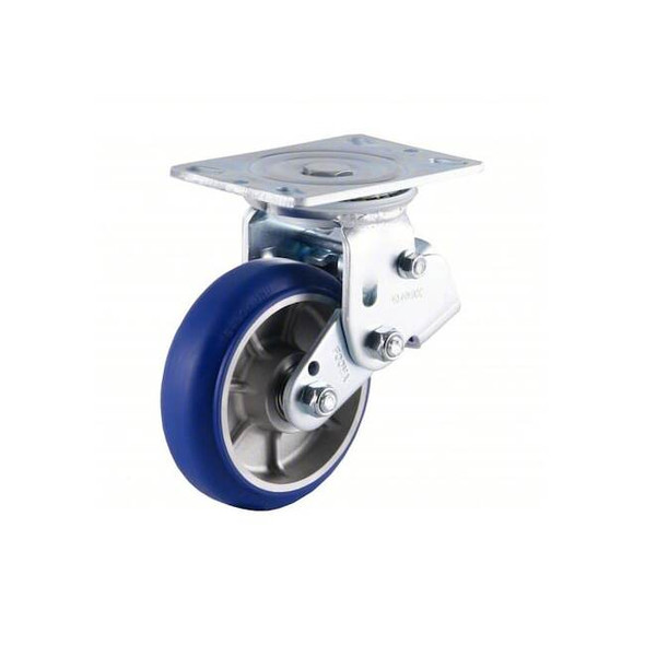 Foot Master Plate Caster,Swivel,Polyurethane,202mm H GDSP-150ASF-MUD