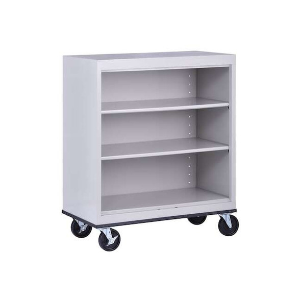 Sandusky Lee Mobile Welded Steel Bookcase, 36x18x36, Dove Gray BM20361836-05