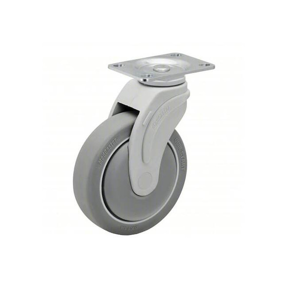 Medcaster Plate Caster,Swivel,Nylon,7 11/16"H NG06QDP125SWTP01