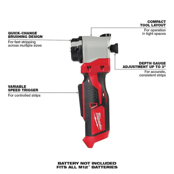 Milwaukee Tool M12 Cable Stripper (Tool-Only) 2435-20