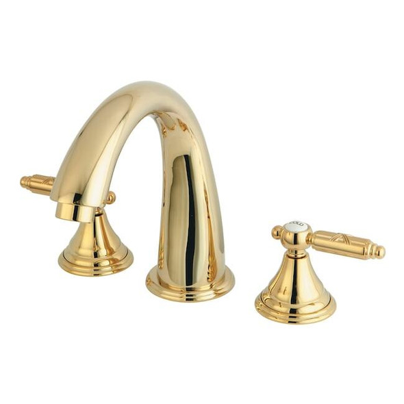 Kingston Brass Roman Tub Faucet, Polished Brass, Deck Mount KS5362GL