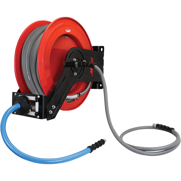 3/8" x 100' All-In-One Pressure Washer Hose Reel (kevlar braided hose) PWR438100