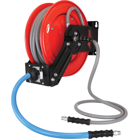 3/8" x 50' Pressure Washer Hose Reel (single wire braided hose) PWSWR43850