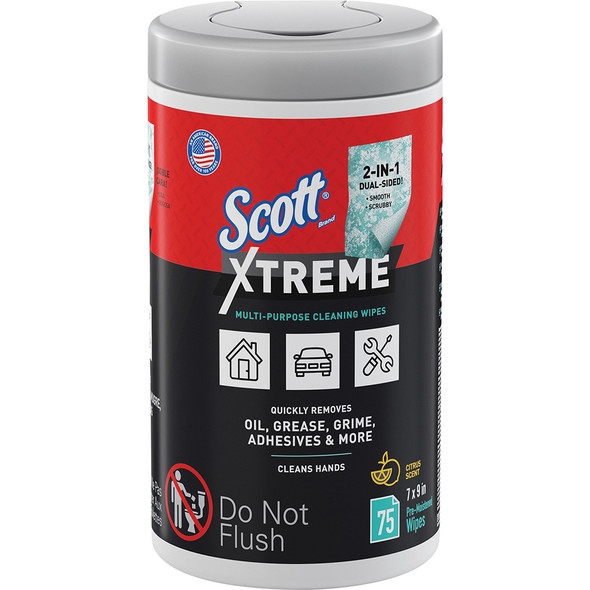Scott® Xtreme Cleaning Wipes Multi-purpose, dual-textured 54591