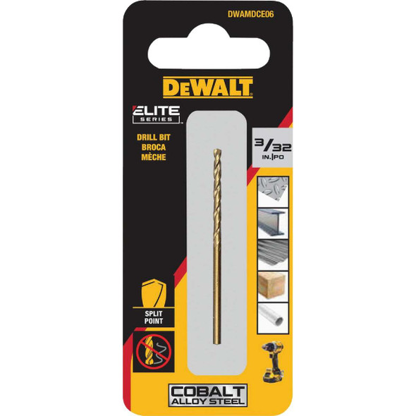 Dewalt Elite Series 3/32 In. x 2-1/5 In. Cobalt Jobber Length Twist Drill Bit