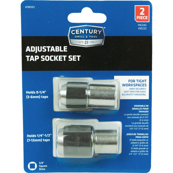 Century Drill & Tool Adjustable Tap Socket Set (2-Piece) 98503 319898
