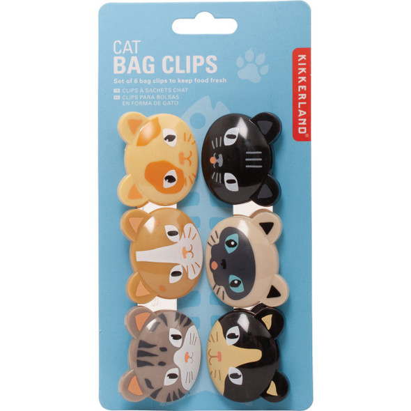 Kikkerland 1 In. x 4 In. Cat Bag Clip (6-Pack) BC45-A 610657