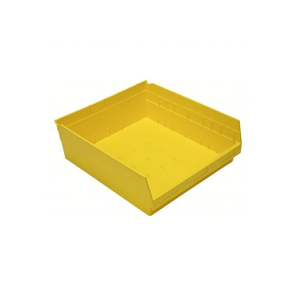 Economy nesting shelf bin, Plastic, Yellow, 6 in H, 16 1/2 in W, 17 7/8 in L
