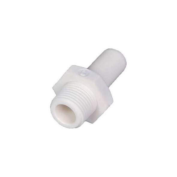 Parker Metric Plastic Push-to-Connect Fitting, Polymer, White 6521 12 21WP2