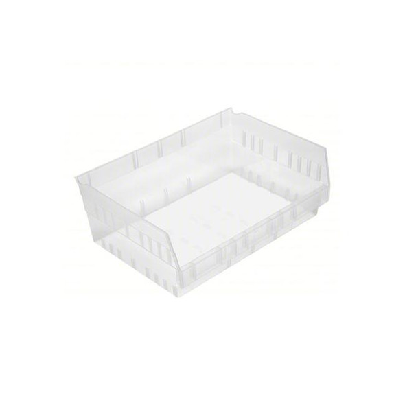 Economy nesting shelf bin, Plastic, Clear, 6 in H, 16 1/2 in W, 11 5/8 in L