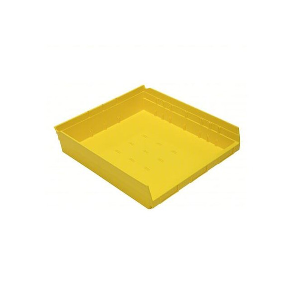 Economy nesting shelf bin, Plastic, Yellow, 4 in H, 16 1/2 in W, 17 7/8 in L