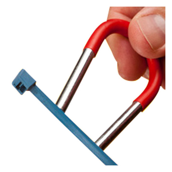 ACT Metal Detectable Cable Ties, 50 lb, 11", Teal, 100/Pkg (AL-11-50-MD-22-C)