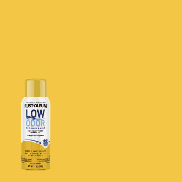 Rust-Oleum Low Odor Water-Based 11 Oz. Gloss Spray Paint, Daisy Yellow 388269