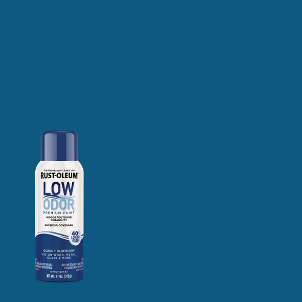 Rust-Oleum Low Odor Water-Based 11 Oz. Gloss Spray Paint, Blueberry 388272