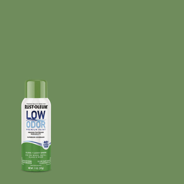 Rust-Oleum Low Odor Water-Based 11 Oz. Gloss Spray Paint, Lucky Green 388270