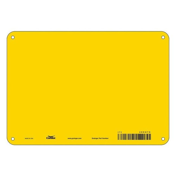 Condor Safety Sign,10" W,7" H,0.320" Thick,PK10 486U76