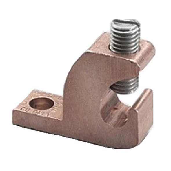 Burndy Mechanical Lug, 4 AWG Max, 1 Conductor, 1 Hole, #10 Stud, Copper CL501