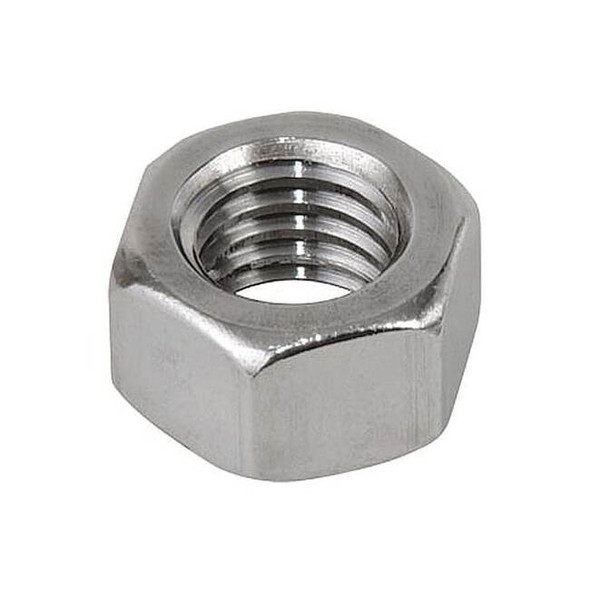 Hex Nut, 1/4"-20, 316 Stainless Steel, Not Graded, Plain, 7/32 in Ht Pack of 10