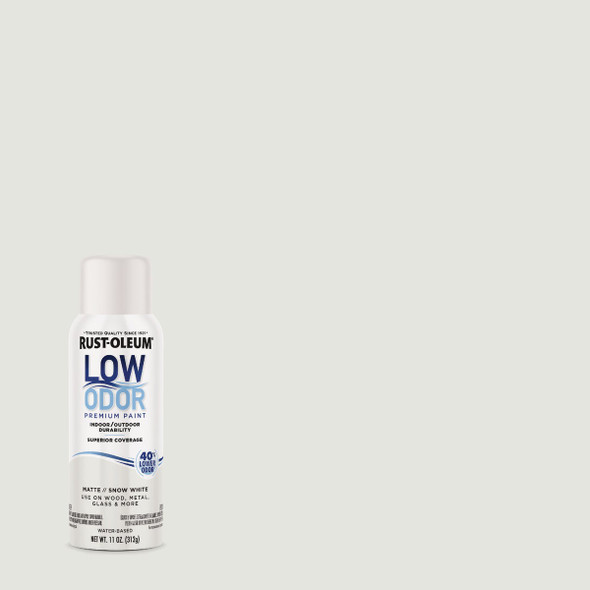 Rust-Oleum Low Odor Water-Based 11 Oz. Matte Spray Paint, Snow White 388286