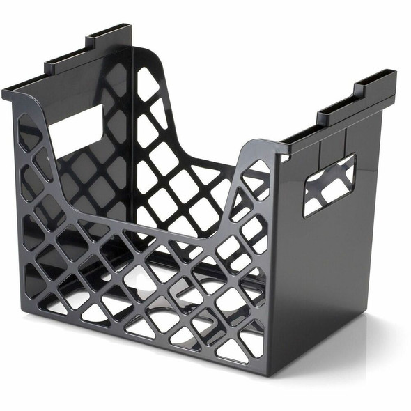 Business Source Desktop File Organizer - Desktop - 30% Recycled - Black - 1 Each